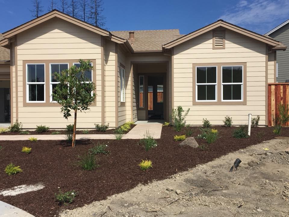 Completed new construction home with modern finishes